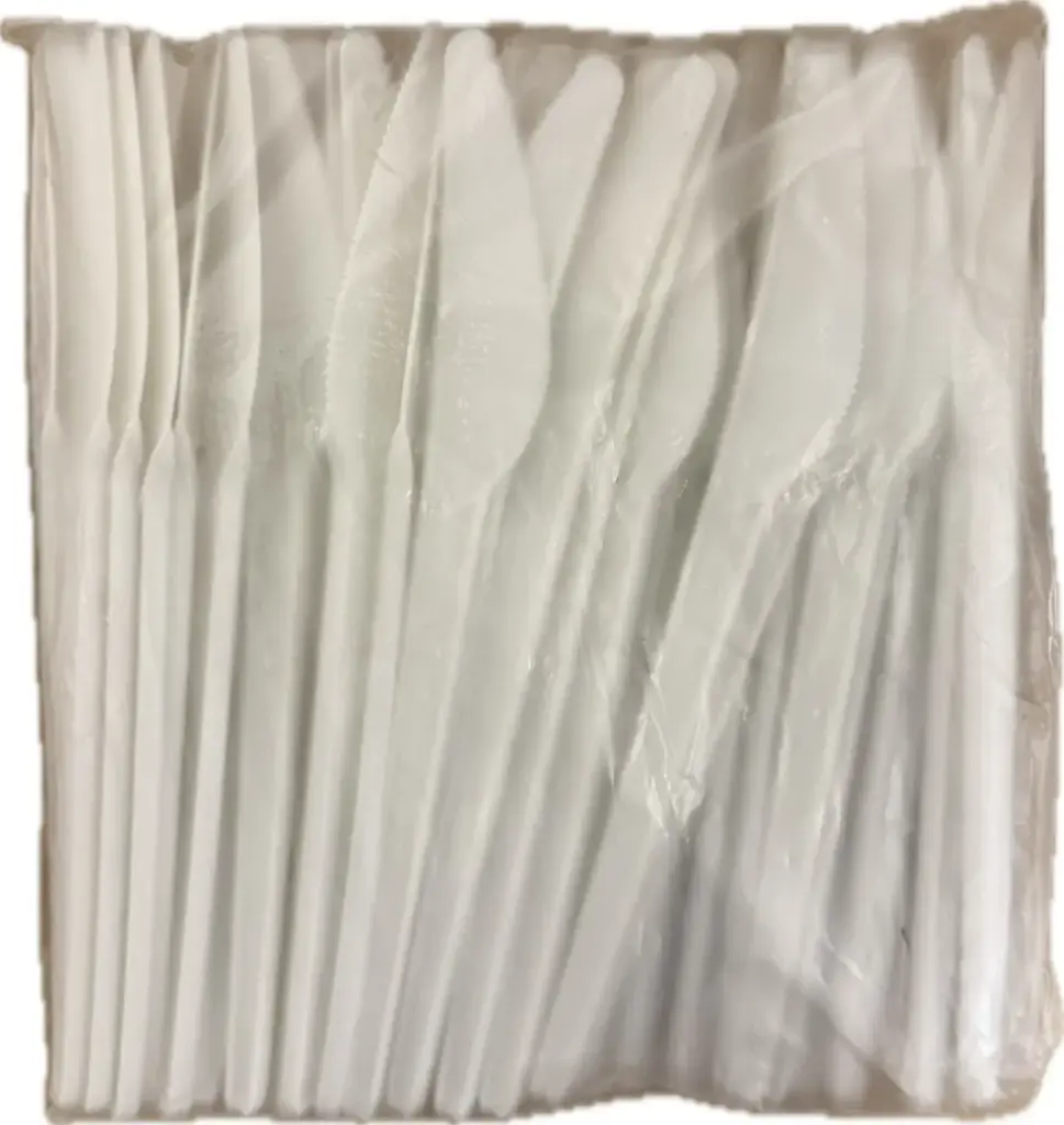 [COL.B.CPLA.B.50] COLTELLI BIANCHI BIO IN PLA 