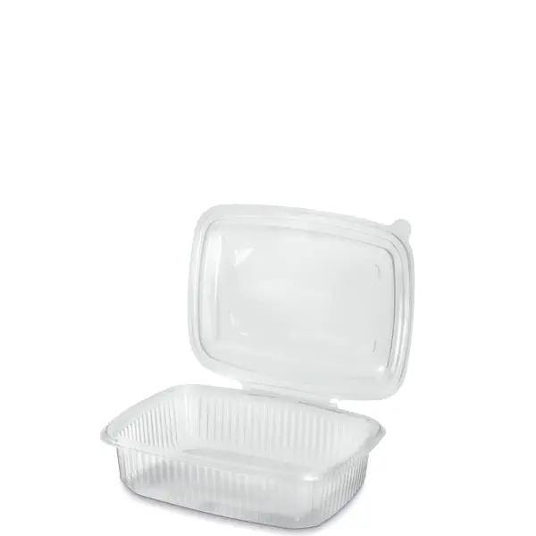CONTENITORI RETTANGOLARI 750 ML CON COPERCHIO TRASPARENTI IN PP 
