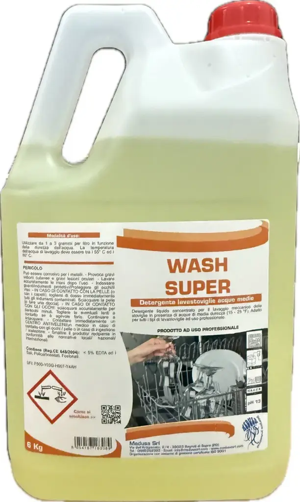 [DET.W.SUPER.0.6KG] DETERGENTE LAVASTOVIGLIE ACQUE MEDIE WASH SUPER