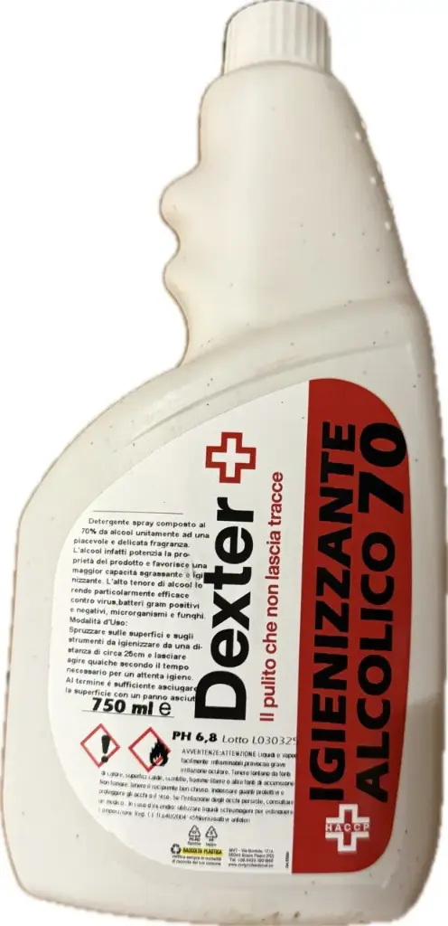 [DET.IG.ALC70DEX.0.750] IGIENIZZANTE ALCOLICO 70 - PH 6,8  DA 750 ML HACCP 