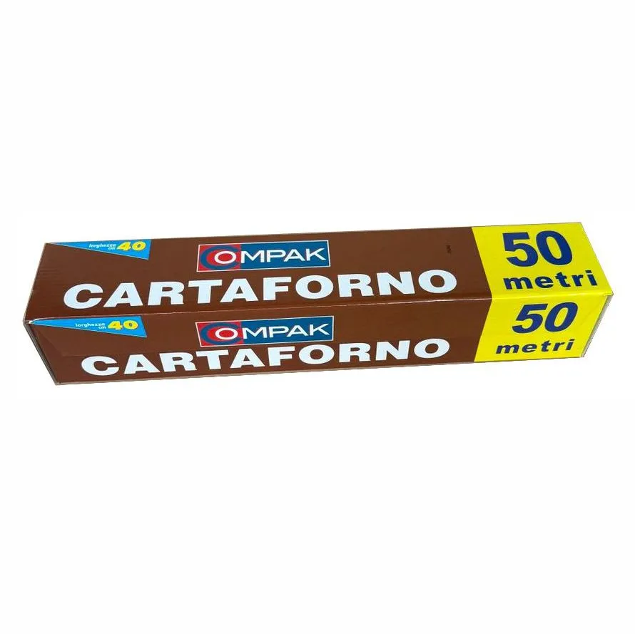 ROTOLO CARTA FORNO DA 50 MT ASTUCCIATO -  CM 40  