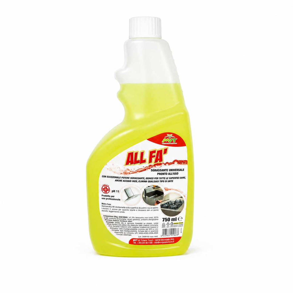 [DET.SGR.ALLFA.0.750] SGRASSATORE MULTISUPERFICIE ALL FA' 750 ML 