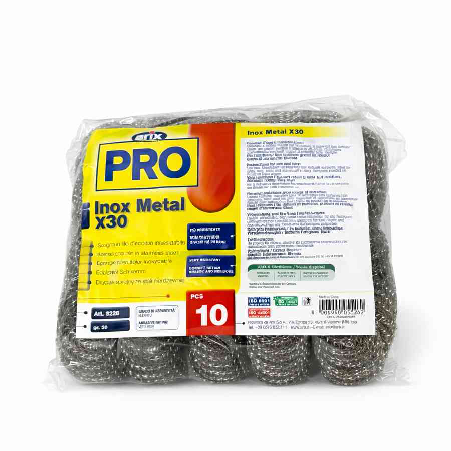 [PUL.SP.INOX.0.10] SPUGNE INOX METAL 