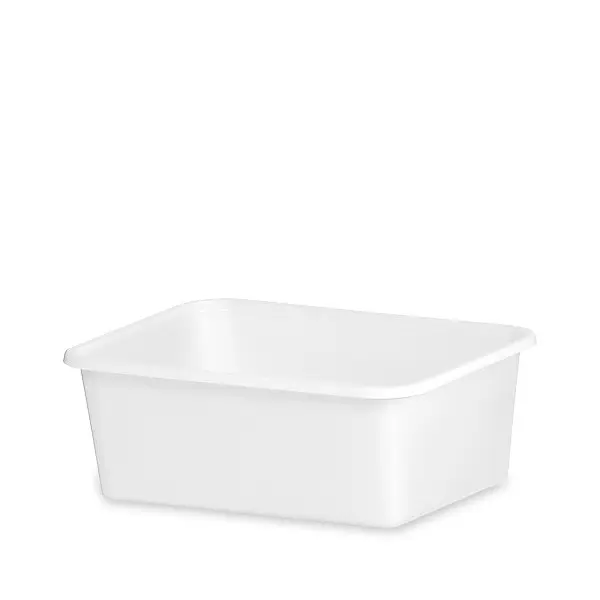 [VAS.PS.1P.B.50] VASCHETTE BIANCHE 1 PORZIONE IN PS (9,2x12,5 h4,8 cm)
