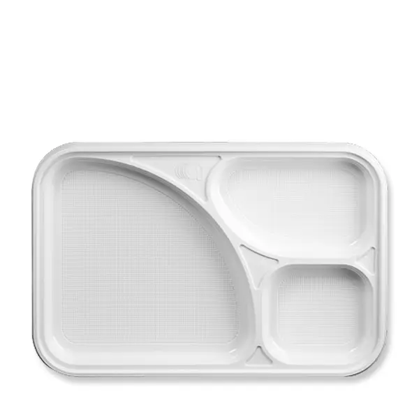 [VSS.PS.3SCOM.B.50] VASSOI 3 SCOMPARTI BIANCHI IN PS