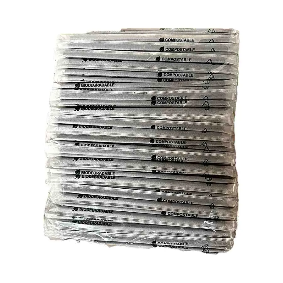 [CAN.B.20.N.400] CANNUCCE NERE IN PLA 20 CM Ø5 - IMBUSTATE SING.