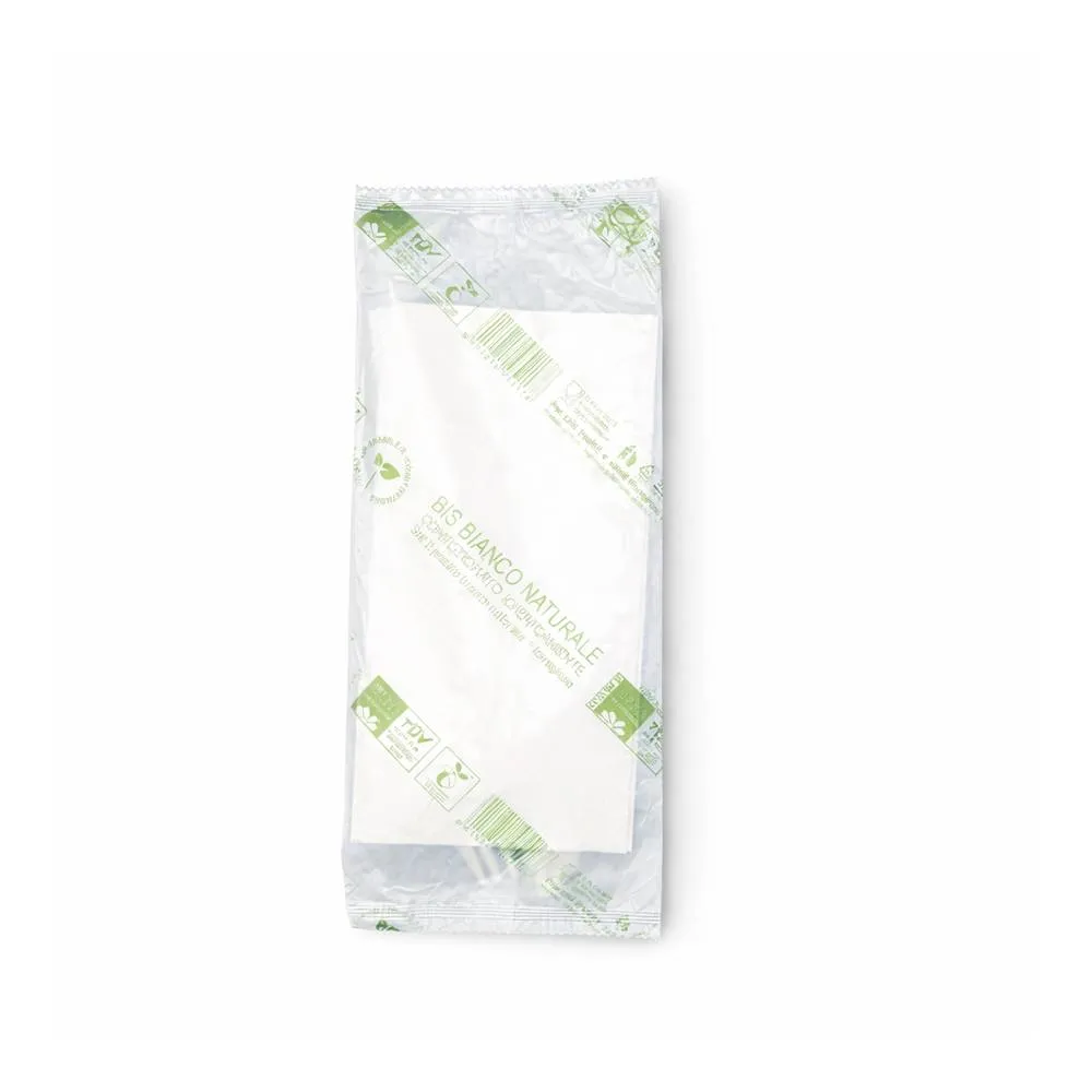 [BIS.B.C.T.500] BIS POSATE BIO 18 CM PREMIUM + TOVAGLIOLO 2 VELI