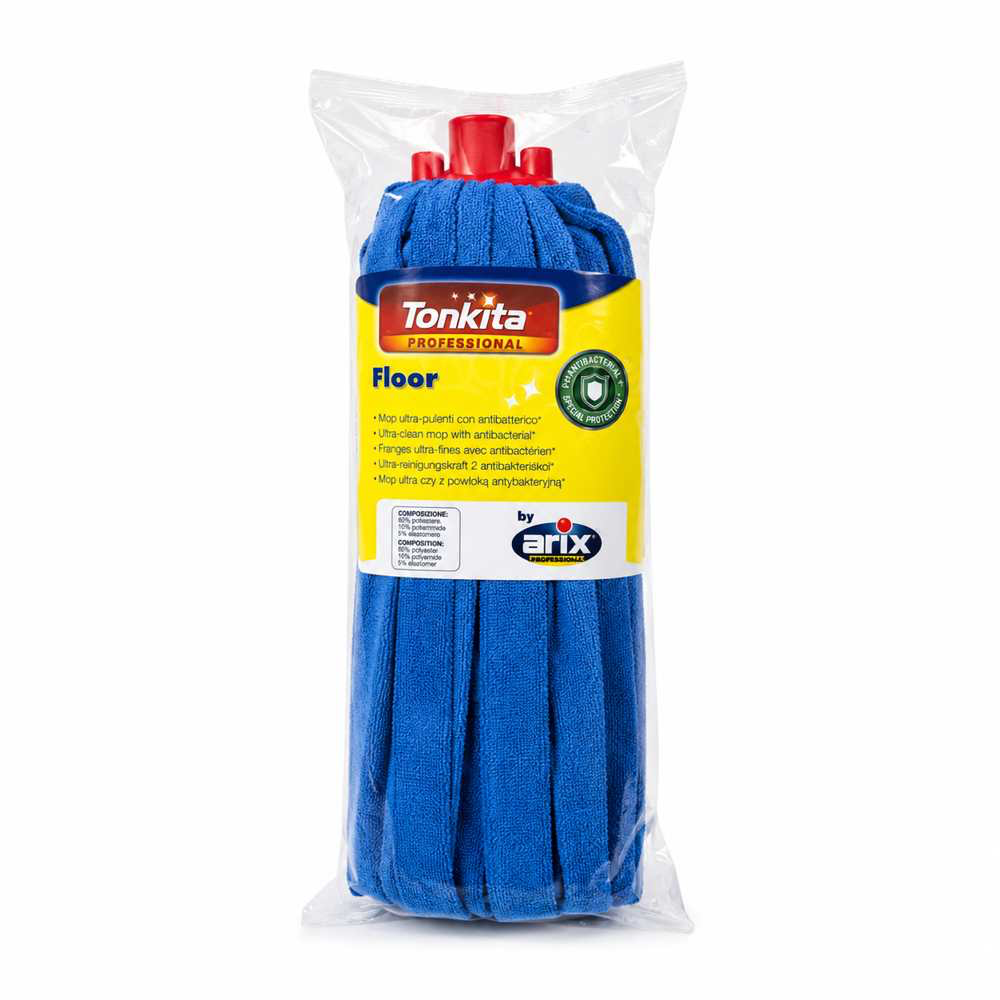 [PUL.MOP.MF.B.1] MOP IN MICROFIBRA COLORE BLU CON ANTIBATTERICO