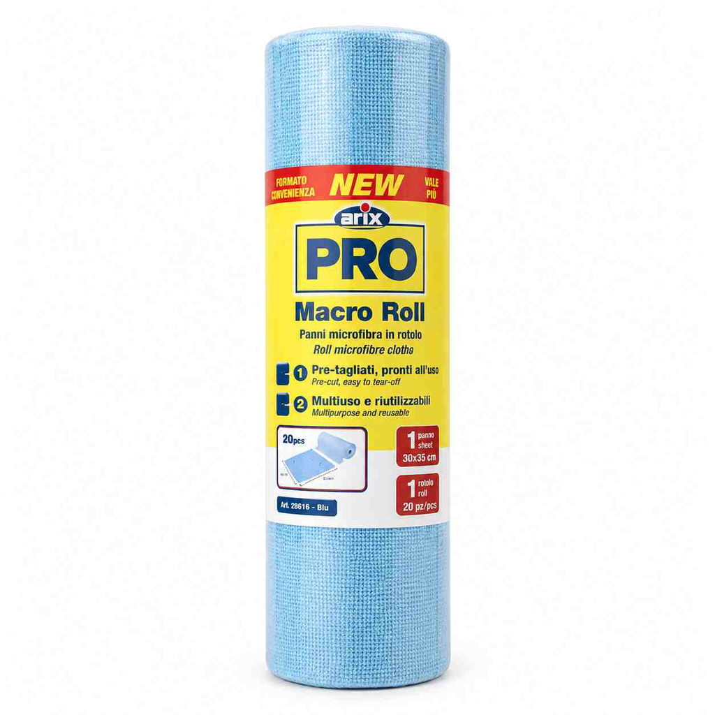 [PUL.MF.PRE.V.1] PANNI MICROFIBRA PRETAGLIATO IN ROTOLO 35x35 CM