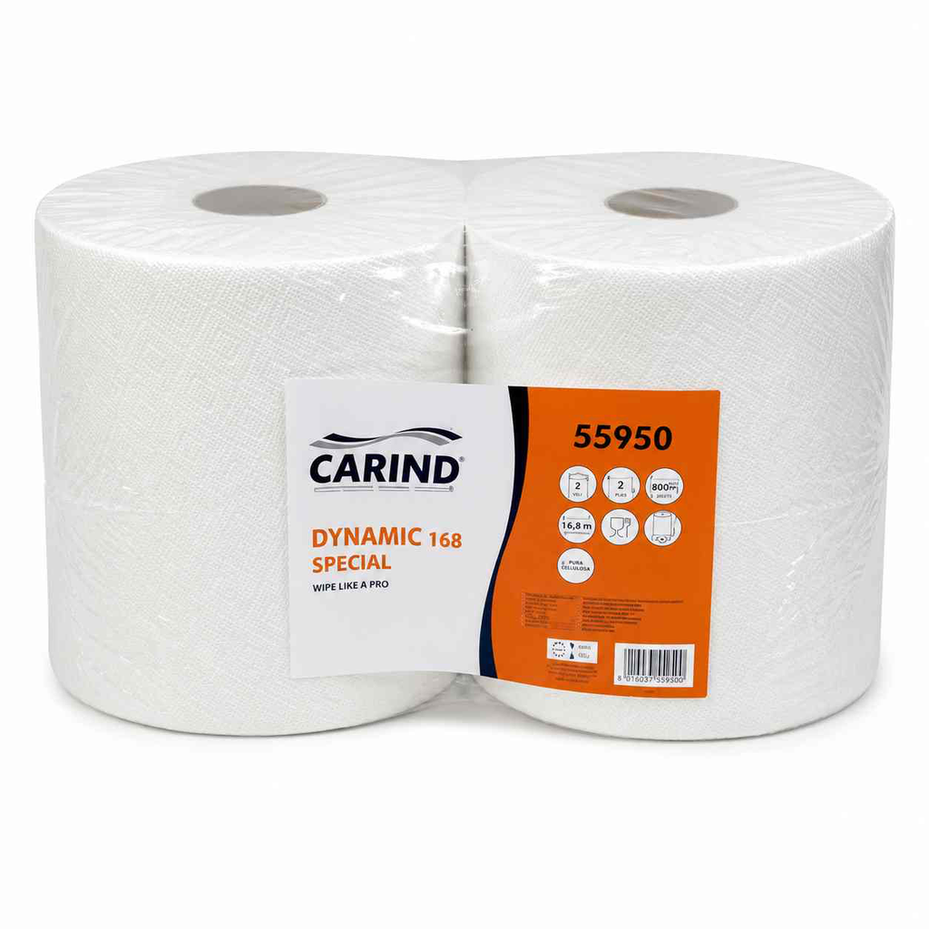 [ROT.C.2V800.DIN.2] ROTOLONI PULITUTTO IN CELLULOSA 2 VELI 800 STRAPPI - KG 1550x2