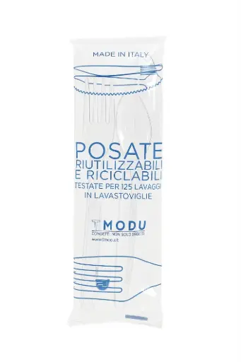 [BIS.PS.KRI.T.500] BIS POSATE CRISTAL IN PS + TOVAGLIOLO 2 VELI 30X30 