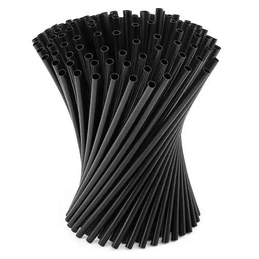 [CAN.B.15.N.250] CANNUCCE NERE IN PLA 15 CM Ø8