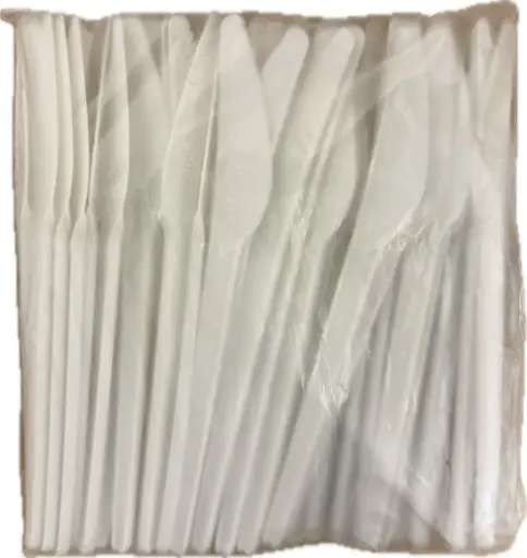 [COL.B.CPLA.B.50] COLTELLI BIANCHI BIO IN PLA 