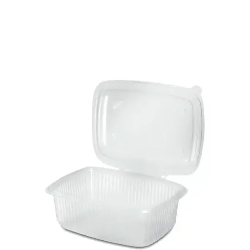 [BOX.PP.1000.T.50] CONTENITORI RETTANGOLARI 1000 ML CON COPERCHIO TRASPARENTI IN PP