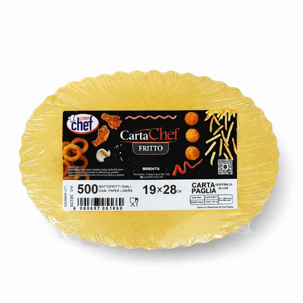 [SOT.C.PAGL19X28.AV.500] SOTTOFRITTI OVALI IN CARTA PAGLIA DA CM 19X28 