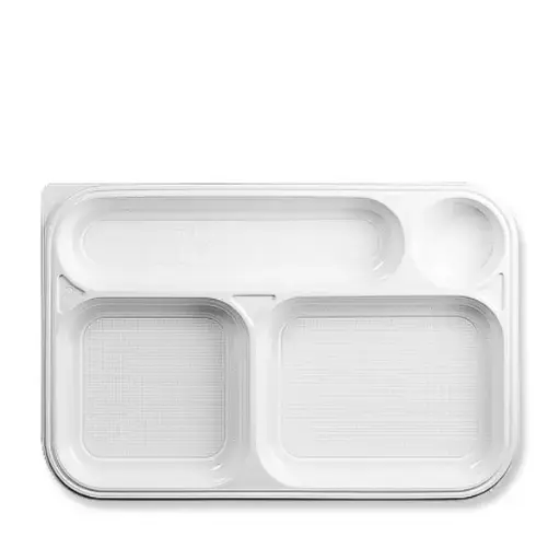 [VSS.PS.4SCOM.B.50] VASSOI 4 SCOMPARTI BIANCHI IN PS 