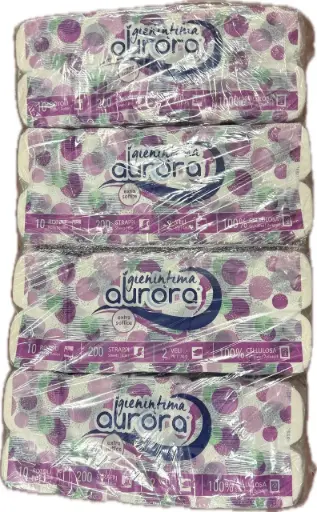 CARTA IGIENICA 2 VELI  IN PURA CELLULOSA AURORA - 200 STRAPPI Confezione 120 rotoli